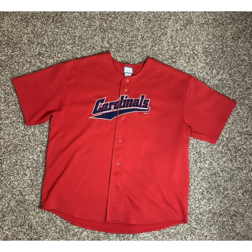 Vintage Blank Red St. Louis Cardinals Baseball Jersey Sz XXL 1999 Logo Athletics